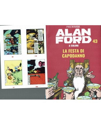Alan Ford a colori 43 festa Capodanno di Bunker con FIGURINE ed. Gazzetta BO01