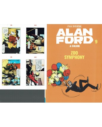 Alan Ford a colori  9 zoo symphony di Bunker con FIGURINE ed. Gazzetta BO01