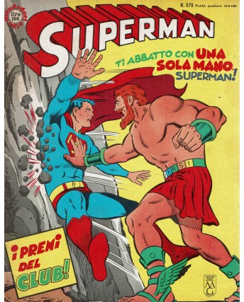 Albo Mondadori Superman n. 579 Zea Vam invincibile ed. Mondadori SU41