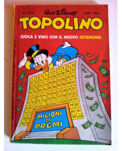 Topolino n.1616 * 16 nov 86 * Inserto Burago * Walt Disney - Mondadori