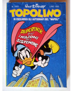 Topolino n.1643 * 24 mag 87 * Pieghevole Mattel * Walt Disney - Mondadori