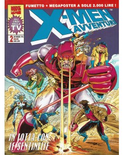 X Men avventure  2 di Macchio con MEGAPOSTER ed. Marvel Kids FU05
