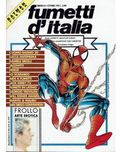 Fumetti D'Italia n. 4 ottobre 1992 Uomo Ragno poster Batman ed. Europa FU48