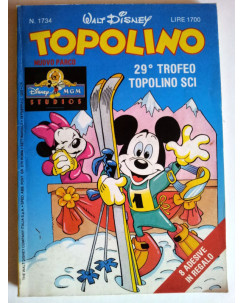 Topolino n.1734 * 19 feb 89 * con adesivi * Walt Disney - Mondadori