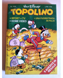 Topolino n.1735 26 feb 89 ADESIVI ed. Walt Disney Mondadori
