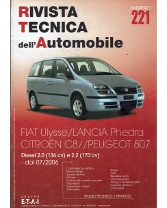Rivista tecnica dell'automobile Fiat Ulysse n. 221 anno 2011 ed. Autronica FF19