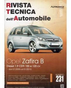Rivista tecnica dell'automobile Opel Zafira n. 231 anno 2012 ed. Autronica FF19