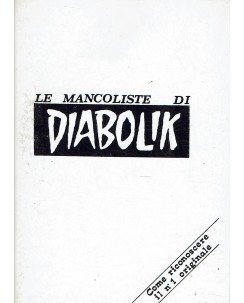 Le mancoliste di Marvel story 3 Diabolik ed. Marvel Italia BO01