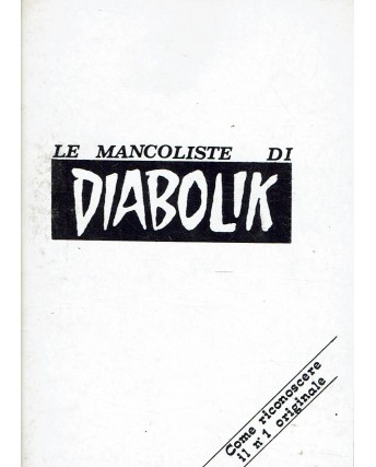 Le mancoliste di Marvel story 3 Diabolik ed. Marvel Italia BO01
