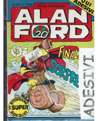 Alan Ford n. 226 finale a sorprese ADESIVI di Bunker ed. Max Bunker Press BO10