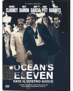 DVD Ocean's eleven con Matt Damon jewel box ed. Warner Bros ita usato B26