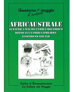 Quaderno di viaggio d'autore Africaustrale ed. Bottega Caffe Letterario A91