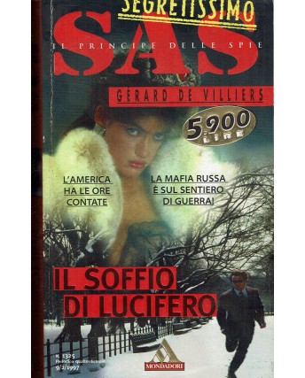 Segretissimo SAS 1325 Gerard De Villiers : soffio di Lucifero ed. Mondadori A63