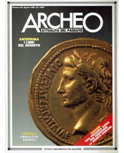 Archeo n.  42 anno '88 preziosa guida per conoscere monete ed. De Agostini FF03