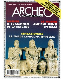 Archeo n. 110 anno '94 il tramonto di Cartagine ed. De Agostini FF05