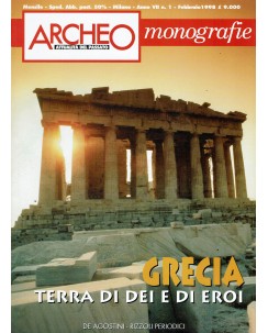Archeo monografie   1 '98 Grecia terra di dei e di eroi ed. De Agostini FF01