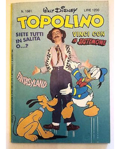 Topolino n.1581 16 marzo 1986 ed. Walt Disney  Mondadori