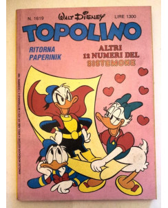 Topolino n.1619 7 dicembre 1986 ed. Walt Disney Mondadori