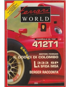 Ferrari World n.27 anno V mar/apr 1994 412T1 333SP R01