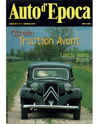 Auto d'epoca 5 mag. 1999 Citroen Traction Avant ed. Pegaso R03