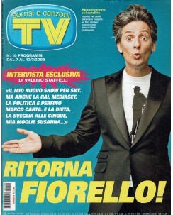 Tv Sorrisi e Canzoni 10 mar. 2009 Fiorello Arisa A. Angela ed. Mondadori R05