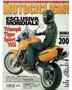 Motociclismo 2568 n.  9 sett. 2002 Triumph Tiger Sport 955i ed. Edisport SPA R09