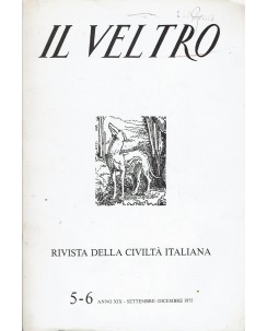 V. Cappelletti : il Veltro 5-6 anno XIX sett/dic. 1975 ed. Il Veltro FF03