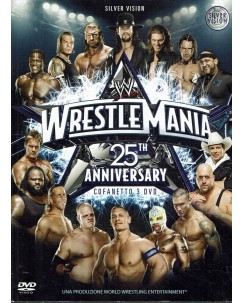 DVD Wrestle mania 25th anniversary cofanetto 3 dvd ITA usato ed. Home Video B46