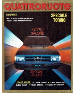Quattroruote 349 nov. 1984 speciale Torino K1 Panda Lancia Thema ed. Domus FF05