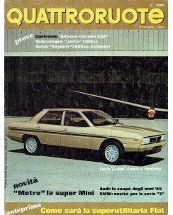 Quattroruote 300 ott. 1980 Metro la super Mini Audi BMW ed. Domus FF05