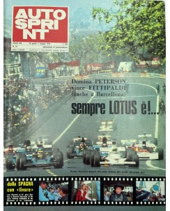 Auto Sprint  18 mag. 1973 Peterson Fittipaldi ed. Conti FF06