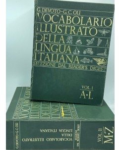 G. Devoto : vocabolario illust. lingua italiana 2 vol. ed. Reader's Digest FF06