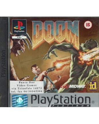 Videogioco Playstation Doom PLATINUM inglese usato libretto ed. Midway B32