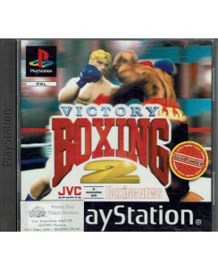 Videogioco Playstation 1 Victory boxing 2 inglese usato libretto ed. JVC B32