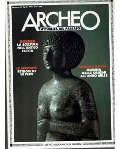 Archeo n.  50 anno '89 la scultura nell'antico Egitto ed. De Agostini FF03