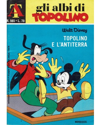 Gli albi di Topolino  988 Topolino e antiterra ed. Mondadori BO09