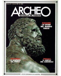 Archeo n.  47 anno '89 lo sport nel mondo greco ed. De Agostini FF03