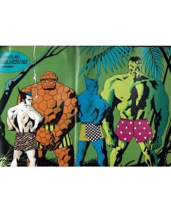 POSTER Wolverine La Cosa La Bestia Hulk di Nowlan ed. Marvel PO06 FU44