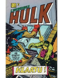 L'Incredibile Hulk n.36 Klaatu ed. Corno FU03