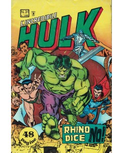 L'Incredibile Hulk n.31 Rhino dice no ed. Corno FU03
