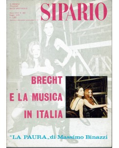Sipario n. 360 mag. 1976 Brecht e la musica in Italia ed. Sipario FF11