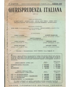 Giurisprudenza italiana  2 dispensa feb. 1975 ed. Torinese FF10