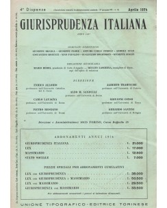 Giurisprudenza italiana  4 dispensa apr. 1974 ed. Torinese FF10