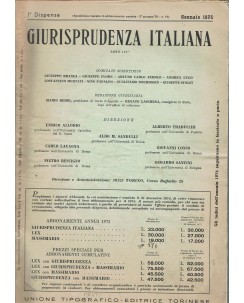 Giurisprudenza italiana  1 dispensa gen. 1975 ed. Torinese FF10