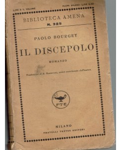 Paolo Bourget : il discepolo ed. Fratelli Treves A74