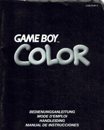Manuale di istruzioni Game Boy color in SPA/FRA/TED B39