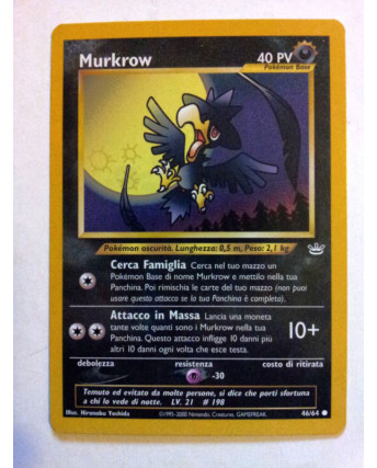 P0014 POKEMON - Murkrow 46/64 * Neo Revelations - IT Comune Pokémon