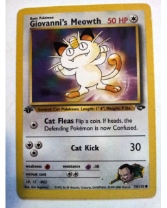 P0037 POKEMON - Giovanni's Meowth 74/132 * Gym Challenge - EN Common