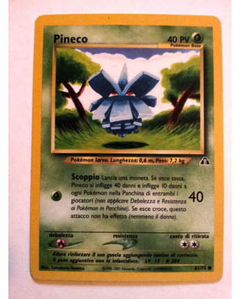 P0006 POKEMON - Pineco 61/75 * Neo Discovery - Italiano Comune Pokémon
