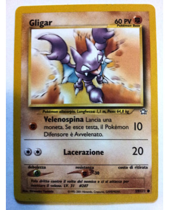 P0008 POKEMON - Gligar 59/111 * Neon Genesis - Italiano Comune Pokémon